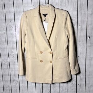 Saint + Sofia Sand organic cotton blend  Cambridge Blazer size 6
